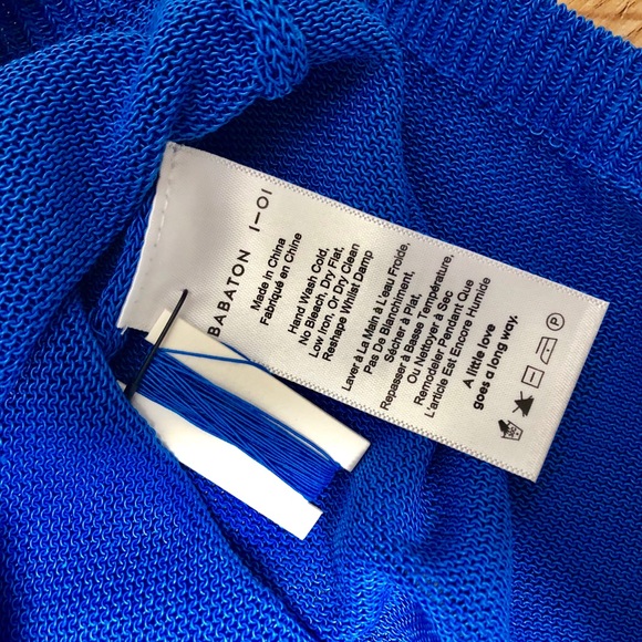 NWT Babaton 1-01 stettheimer sweater cornflower - Picture 4 of 5